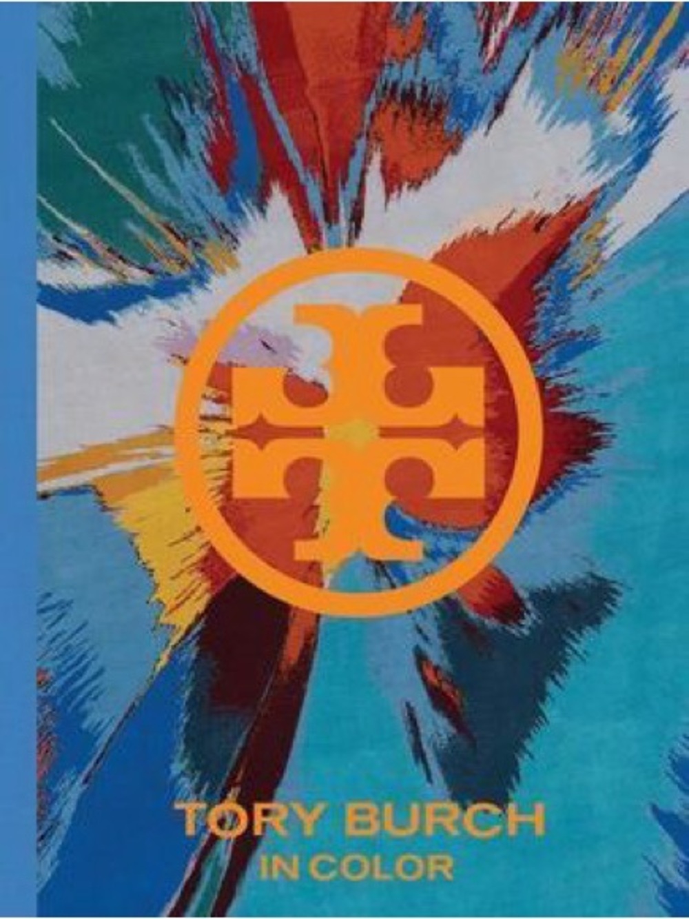 Tory Burch Turquoise & Orange Abstract Logo Art Print